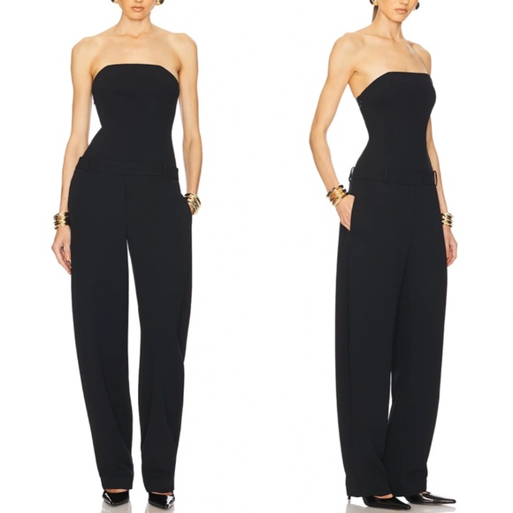 NWT Helsa The Heavy Crepe Jumpsuit - Black Revolve All in One - Picture 13 of 14